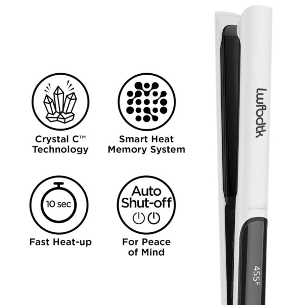 LWFBDTK Flat Iron,2 in 1 Hair Straightener & Curling Iron Styling Tool,5 Temp, Fast Heating, Wide Voltage - Image 2